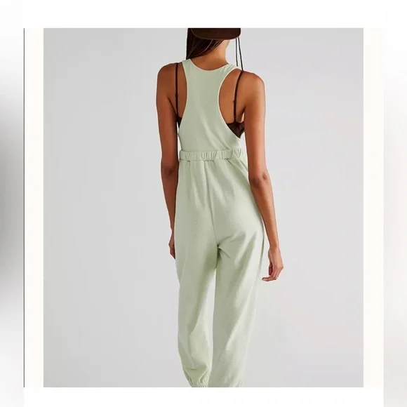 Free People Beach Kyle One Piece Green Jumpsuit Romper - Picture 15 of 16